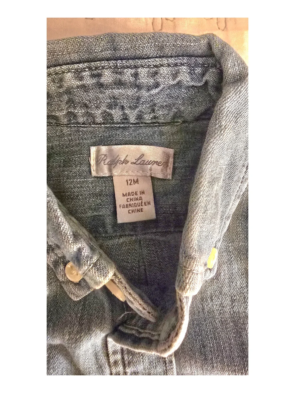 Ralph Lauren Denim Button-Down Shirt - Light Blue